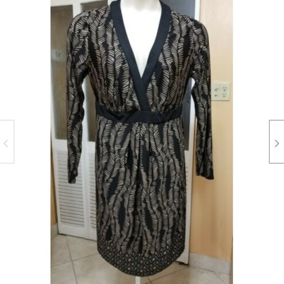 Liz Lange Dresses & Skirts - Liz Lange Black & Brown Maternity Dress - Size L